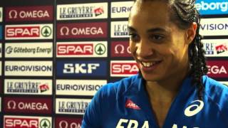 Hurdler Pascal Martinot Lagarde after the heats of the 60m hurdles [upl. by Patricia]