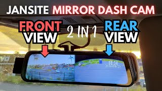 How to Install the Jansite Rear View Mirror Dash Cam and how does it work [upl. by Sheelagh]