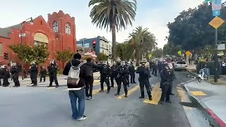 Protesters slam SFPD response to Dolores Hill Bomb melee [upl. by Ailero]