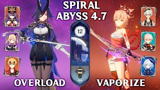 Clorinde Overload amp Yoimiya Vaporize Spiral Abyss 47 Genshin Impact 47 [upl. by Wadesworth337]