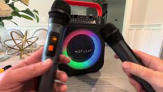 Karaoke Machine with Two Wireless Microphones Review [upl. by Moyna]