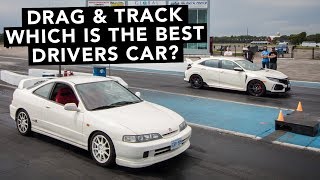 Integra Type R vs Civic Type R Track Battle  Which Is The Best Type R [upl. by Babs]