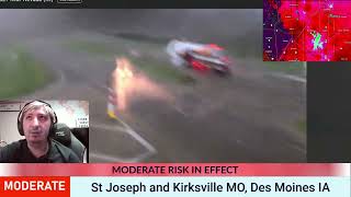 Moment a violent tornado flipped a truck in Iowa  May 21 2024 [upl. by Ahselef170]