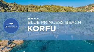 KORFU  Blue Princess Beach  GRECOS [upl. by Kinney]