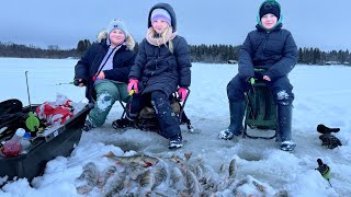 Loputon ahvenparvi löytyi  Nuoriso yllätettiin pilkkireissulle Raahen Puuilosta  Talvikalastus [upl. by Demott135]