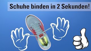 Schuhe schnell binden in 2 Sekunden  LifeHack [upl. by Ylekalb]