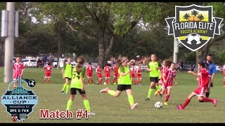 Alliance Cup  Florida Elite U13 Girls vs GPS Orlando [upl. by Nolly348]