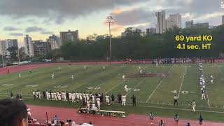 08172021  vs Kamehameha  Kickoffs w all touchbacks [upl. by Eatnwahs531]