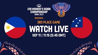 Samoa v Iran  Full Basketball Game  FIBA U18 Womens Asia Cup 2024  Divison B  Group Phase [upl. by Harl]