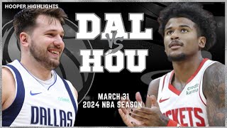 Dallas Mavericks vs Houston Rockets Full Game Highlights  Mar 31  2024 NBA Season [upl. by Ferdinana]