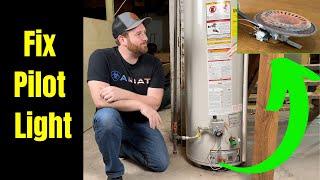 FREE Fix Pilot Light That WONT STAY LIT on Water Heater [upl. by Nazay]