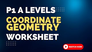 P1 A LEVELS 9709 COORDINATE GEOMETRY WORKSHEET PART 2 [upl. by Maltzman129]