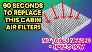 SUPER FAST 20162018 HRV Cabin Air Filter Replacement [upl. by Edmund]