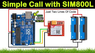 Make Simple Phone Call with SIM800l Just Two Lines Of Code  Use SIM800L GSM Module with Arduino [upl. by Mahda179]