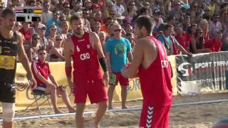 España vs Croacia  Final Sénior Masculina Europeo de Balonmano Playa Lloret 2015 [upl. by Kata9]