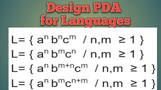 43 Design of Push Down Automata Examples Part2  PDA  TOC FLAT [upl. by Suirauqed50]