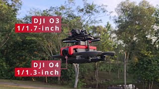 DJI O3 vs O4 graded footage side by side [upl. by Erehs513]