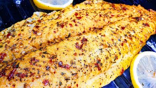 Only 2 Ingredients Oven Baked Fish Fillet In 2 minutes  Lemon Pepper Baked Fish [upl. by Aramoix477]