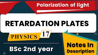 RETARDATION PLATES  QUARTER WAVE PLATE  HALF WAVE PLATE [upl. by Karr]