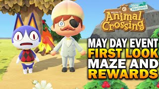 New May Day Event Exploring The First May Day Maze  Animal Crossing New Horizons Update Gameplay [upl. by Cram]