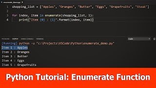 Python Tutorial for Beginners Enumerate [upl. by Occir]