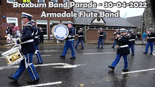 Broxburn 50th Anniversary Band Parade 2022  Armadale Flute Band [upl. by Kimmel418]