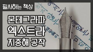 바다에서는… 몬테그라파 엑스트라 F닙 만년필로 필사하기 [upl. by Aidekal]