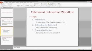 Catchment Delineation Workflow  Part 1 Introduction Arabic Audio [upl. by Nairrot]