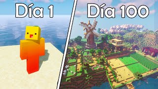 SOBREVIVÍ 100 DÍAS en UNA ISLA en Minecraft Hardcore [upl. by Atil]