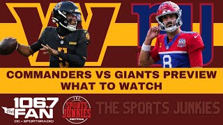 commanders vs giants Final Preview  Sports Junkies [upl. by Bridie]