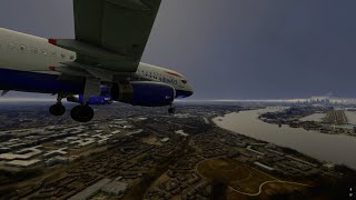 Diving down towards London City in the A320  MSFS [upl. by Atiuqad737]