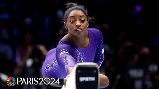 Simone Biles is queen of the beam once again wins 22nd career World Title  NBC Sports [upl. by Volney]