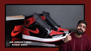 Air Jordan 1 High OG Patent Bred Review [upl. by Finley]