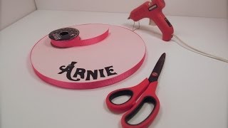 How To Add Ribbon To A Cake Board the Krazy Kool Cakes Way [upl. by Nasas318]