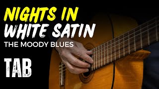 Nights in White Satin  The Moody Blues  SUPER EASY Fingerstyle Guitar Lessons TAB [upl. by Nnav]