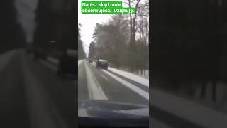 Śliska droga i łyse opony Slippery road and bald tires Rutschige Straße und kahle Reifen [upl. by Evelin307]