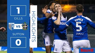 HIGHLIGHTS  Gillingham 1 Sutton United 0 [upl. by Kally]