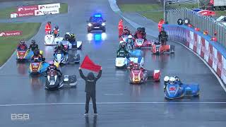 British Sidecar Championship 2024 Round 3 Knockhill  Race 1 [upl. by Nelluc]