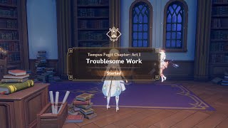 Troublesome Work  Genshin Impact  Lisa Story Quest Act I Cutscenes ENLumine [upl. by Ahserkal]