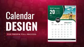 Calendar Design 2025  How to Make Calendar In Illustrator  Bangla Tutorial  Mohammad Sohaib [upl. by Nahem]