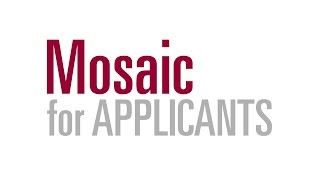 How To Using McMasters Mosaic Applicant Portal [upl. by Kirstin]