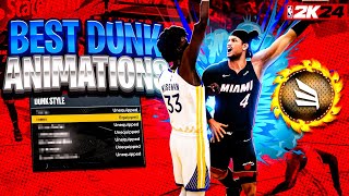 Best Dunks  Layup Package For ALL Builds in NBA 2K24 • Best Slasher Animations to Dunk More in 2K24 [upl. by Elleinad]