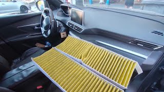 Peugeot 3008 cabin air filter replacement طريقه تغيير فلتر تكييف بيچو 3008 [upl. by Ssac]