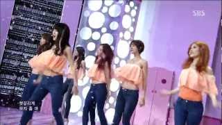 1080p HD 130217 Inkigayo Rainbow  Tell me Tell me [upl. by Lyrrehs245]