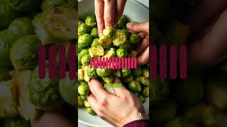 Crispy roasted Brussels sprouts stepbystep in just a minute viralvideo viralshorts recipe [upl. by Sidon830]