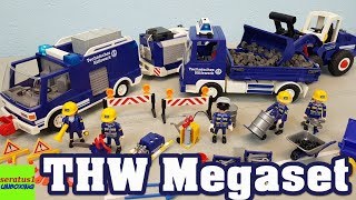 Playmobil THW Megaset 4082 auspacken seratus1 unboxing Technisches Hilfswerk [upl. by Abbotsun]