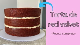 TORTA DE RED VELVET  Receta  Fiorella cake [upl. by Akemahs443]