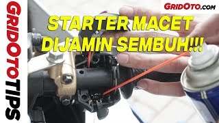 Cara Memperbaiki Starter Motor Macet  How To  GridOto Tips [upl. by Rosenbaum]