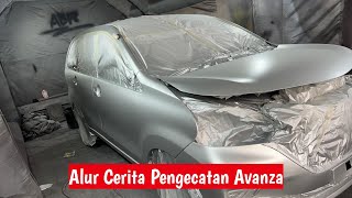 🔴Belajar Cara Ngecat Mobil Avanza Warna Silver [upl. by Nniw]