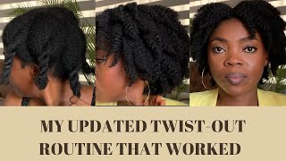 AMAZING RESULTANOTHER ATTEMPT AT A TWIST OUT ON MY 4C NATURAL HAIR MY UPDATED ROUTINE [upl. by Leugim]